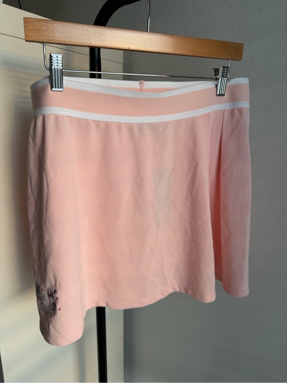 Adidas Originals Icey Pink Embroidered Trefoil Tennis Skirt NWT Size L